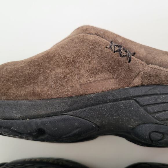 Merrell Encore Free Suede Mules Slip On Brown Casual Clogs Women 6 - Picture 9 of 10